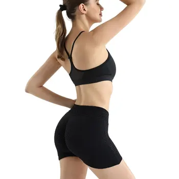 יוגה קצרים כושר חותלות רכות מועכת לנשימה להתאים את התחפושת אפרסק היפ לדחוף נשים ספורט בגדים מ