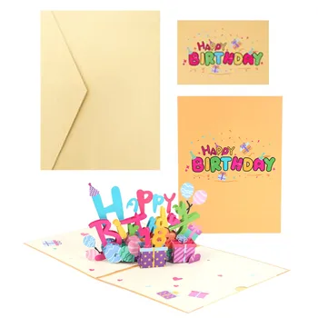 יום הולדת סטריאו כרטיס יום הולדת צבעוני בעבודת יד יצירתית ברכה ההודעה יכול להכניס דיגיטלי כרטיס ברכה כרטיסי הולדת לאבא