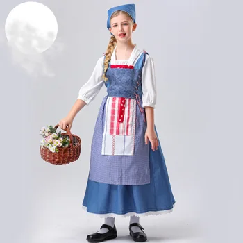 ילדים החווה של סגנון העוזרת שמלת משרתת משרת דרמה על הבמה תחפושת