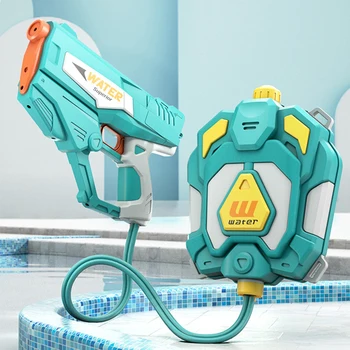 ילדים חשמלית באופן אוטומטי לחלוטין תרמיל מים נשק צעצוע לטווח ארוך תרסיס מים אוטומטית שאיבה Continuou מים אקדח צעצוע מתנה