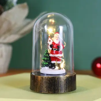 יצירתי חג המולד הוביל נייד מופעל באמצעות סוללה סנטה קלאוס, איש שלג בלילה LampFor הביתה 2023 חג המולד Decors מתנות לקישוט לשולחן