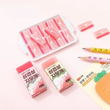 יצירתי סימולציה בטן חזיר סדרה מחק חמוד מזון גומי למידה של תלמידים ציוד לבית הספר