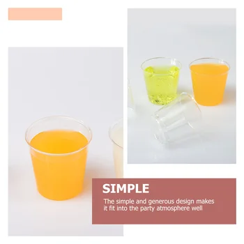 כוס שוט מים צלולים כוס משקה מיץ חד פעמיות מיכל שתייה מפלסטיק משקפיים