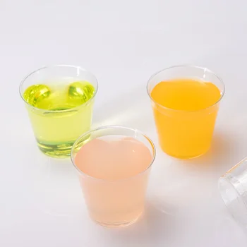כוס שוט מים צלולים כוס משקה מיץ חד פעמיות מיכל שתייה מפלסטיק משקפיים