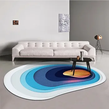 כחול לבן משובץ 3D סדיר שטיח שטיח Slip שאינם שטיח הרצפה הביתה תפאורה סלון גדול השטיח בחדר השינה שטיח Customizat