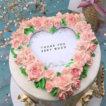 לב 3d רוז בצורת פונדנט עובש מובלט אוהב עובש על החתונה האהבה עוגת קישוט אפייה DIY