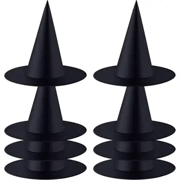 ליל כל הקדושים מכשפה כובעים שחורים המסכות Cosplay אביזרים זמן נקודת כובע נשים ליל כל הקדושים מסיבת כובע פסטיבל המפלגה Cosplay הכובע