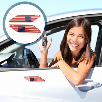 לנו דגל לאומי מדבקות רכב אמריקאי מדבקות חלון אלומיניום סגסוגת ארה 