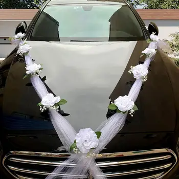 לשימוש חוזר לחתונה קישוטי רכב אלגנטי בסגנון אירופאי המכונית החתונה פרחים קישוטים התקנה קלה עבור כל עבור גדלי