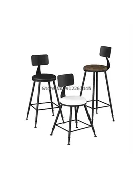 מודרני בר בר כיסא שרפרף גבוה נורדי משפחה פשוטה, קפה, קבלה, בר הכיסא לאחור כיסא שחור