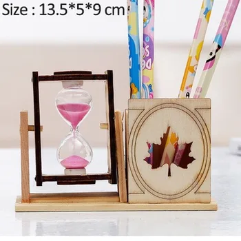 מודרני עץ פשוטים יחיד שעון חול עיפרון בעל תלמיד של הילדים השולחן יצירתי עיפרון בעל דקורטיביים מתנות