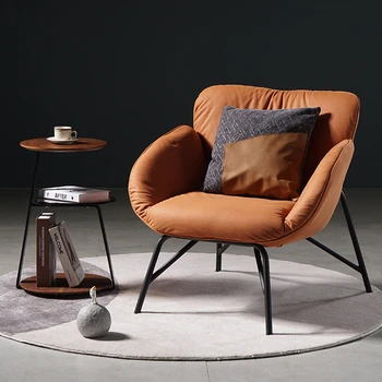 מודרני עצלן סלון כסאות ריהוט לבית מעצב הסלון ספה אחת כיסאות יצירתי מרפסת פנאי משענת הכורסא.