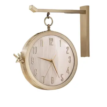 מודרנית קיר שעון מספרים עתיקים אירופאית שקטה תנועה רטרו שעון ייחודי גודל גדול רלו דה זירת עיצוב הבית הסלון