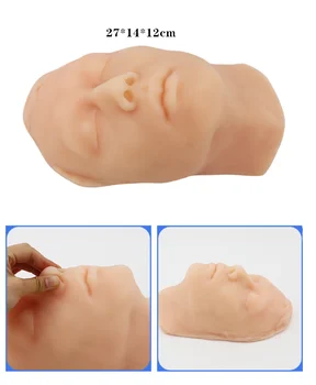 מיקרו-עיצוב סיליקון ראש אנושי מודל סימולציה פנים הזרקת תפר עור פד ערכת דמה