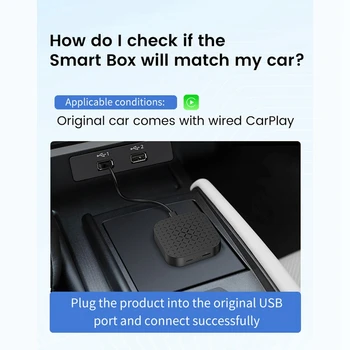 מכונית Smart Box Android 11 אלחוטית Android Auto & Carplay Bluetooth QCM2290 4 ליבות Wifi כרטיס TF ,CPC200-Tbox