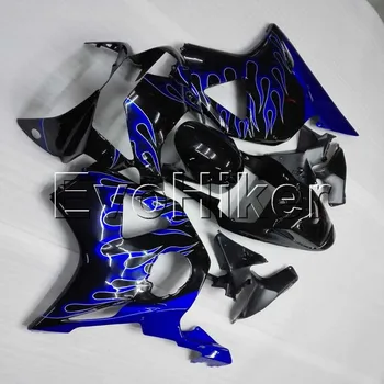 מלא fairing ערכות CBR954RR 2002 2003 כחול להבות שחור CBR900RR 02 03 ABS Fairings גוף תבנית הזרקה