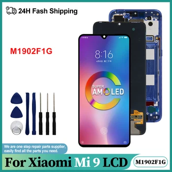 מסך AMOLED Xiaomi Mi 9 תצוגת LCD עם מסך מגע עבור Xiaomi 9 M1902F1G LCD דיגיטלית מסך החלפת חלקים 100% נבדק