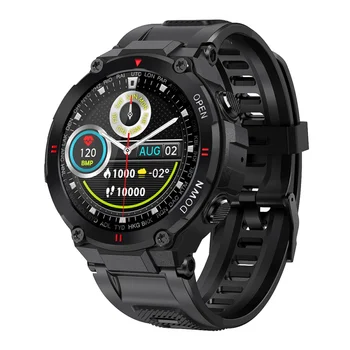 מסך מגע K22 חכם להקת שעון Bluetooth מתקשר פונקציה 1.28 אינץ ' מלא מסך מגע חיצוני סגנון לגברים Smartwatch