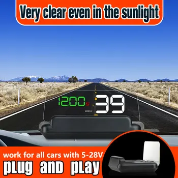 מקורי T900 האד מראה מכונית תצוגה עילית אוטומטי השמשה GPS מהירות מקרן אזעקה מים זמני מעל למהירות סל 