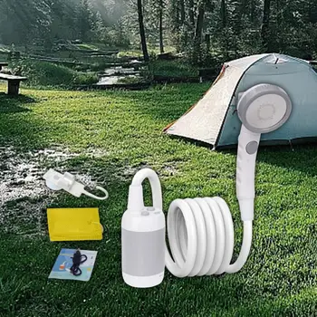 מקלחת ניידת נטענת USB קמפינג מקלחת לטיולים רחצה גינון