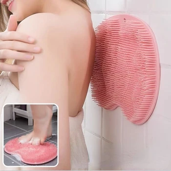 מקלחת רגל סיליקון מגרד הגב פילינג החלקה עיסוי כלי ניקוי אמבטיה חדר אמבטיה לשטוף שטיח גוף מברשת רחצה עיסוי