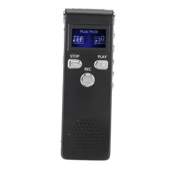 מקליט קול דיגיטלי HD הפחתת רעש מובנה מיקרופון כפול נייד מכשיר הקלטה MP3 Player עבור הרצאה חם