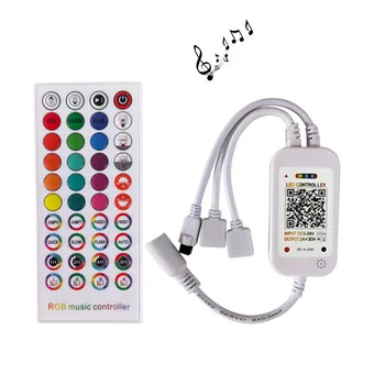מקצועי LED צבע בקר עם Bluetooth אינפרא אדום שלט רחוק אלחוטי - 40 מפתח בשילוב שינוי צבע ומוסיקה