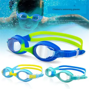 מקצועי צבעוני ילדים סיליקון שחייה משקפי מגן נגד ערפל UV שחייה משקפיים עמיד למים סיליקון לשחות משקפי ילדים