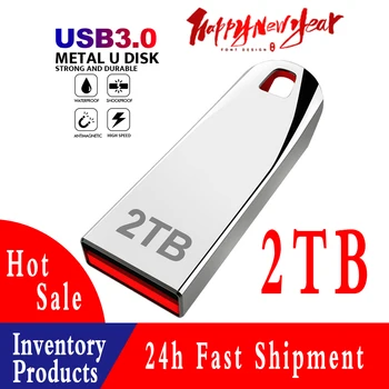 מתכת Usb 3.0 כונן עט 2TB השתלמות כונני הבזק מסוג Usb 1TB מהירות גבוהה Pendrive 512GB SSD נייד Memoria דיסק פלאש Usb מתאם TypeC