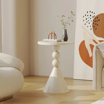 מתכת לבנה יוקרה קפה שולחן עיצוב חדר השינה הנורדי, פינת תה קפה שולחן הסלון משולבת מסה Centro רהיטים