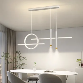 נורדי NEWLED חדר האוכל אורות תליון, שולחן עיצוב הבית תליית מנורה מתקן תאורה פנימית במטבח חי תקרה נברשת