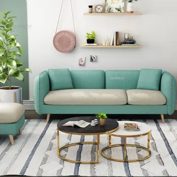 נורדי בד בסלון ספות חדר שינה מודרני ריהוט דירה קטנה ספה יצירתי השכרת חדר יחיד, זוגי מושב הספה B