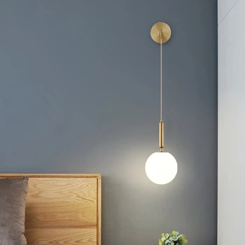 נורדי יצירתי יוקרה מנורת קיר הסלון מתכת אופנה מודרני מינימליסטי המיטה LED אור הקיר בחדר השינה גופי תאורה