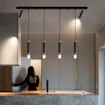 נורדי עיצוב הבית נברשות חדר האוכל זרקורים אורות תליון תלויות מנורות על התקרה תאורה תאורה פנימית