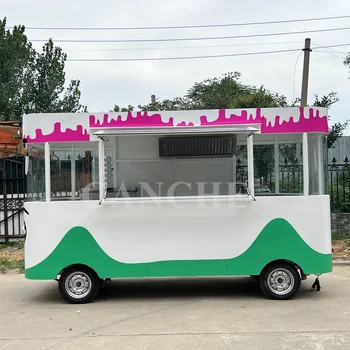 נייד חשמלי משאית מזון למכירה כלב חם עגלות אוכל רחוב לקצוץ ואן עם בלגי סטנדרטי