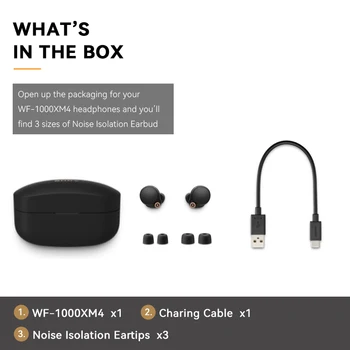סוני המקורי WF-1000XM4 נכון אלחוטית Bluetooth אוזניות TWS אוזניות ביטול רעש פעיל Hi-res Bluetooth 5.2