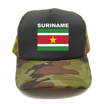 סורינאם משאית כובע קיץ גברים מגניב דגל המדינה כובע בייסבול, כובעים לשני המינים חיצוני רשת רשת כובעי