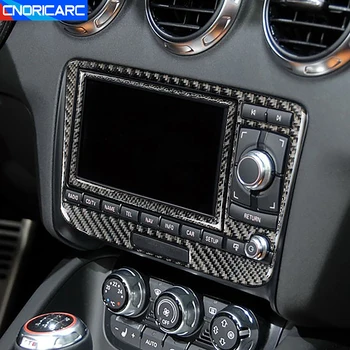 סיבי פחמן במרכז הקונסולה CD מסגרת קישוט אאודי TT 2008-2014 המכונית עיצוב פנים אביזרים כיסוי לקצץ