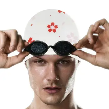 סיליקון לשחות כובעי עמיד למים סיליקון שחייה, כובעי 3D נוח עמיד האוזן הגנה במשך זמן קצר שיער לאימונים כלי