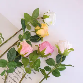 סימולציה פרח יפה מגע אמיתי לא קמלה מזויף משי רוז פרח הביתה שיפור מלאכותי רוז מזויף פרח