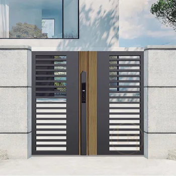 סין יצרן מחיר נמוך מתכת דלת אלומיניום יצוק אלומיניום גידור שערים ראשיים עבור בתים עיצובים