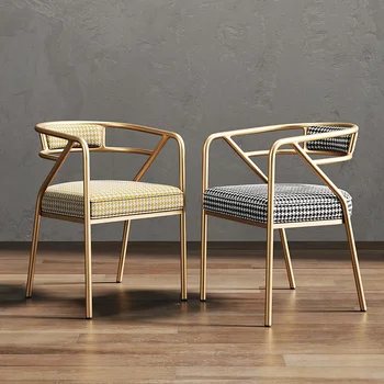 סלון נורדי כסאות אוכל המבטא יוקרה מתכת חיצונית למשרד בר מעצב הכיסא המודרני אירועים יהירות הכיסא הביתה רהיטים Gs