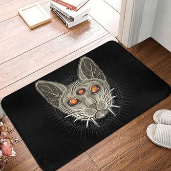 ספינקס החתול אנטי להחליק שטיחון למטבח מחצלת חתול ספינקס מצרים העתיקה במסדרון לשטיח דלת הכניסה השטיח עיצוב חדר השינה