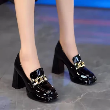 סתיו 2023 חדש נעלי נשים מותג עקבים גבוהים נעלי מעצבים מסיבה סקסית נעלי משאבות שמלת Mujer פאטוס עבה הפלטפורמה סנדלים