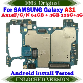 עבור Samsung Galaxy A31 A315F 1SIM האיחוד האירופי גרסה A315FN כפול ה-SIM סמארטפון לוח האם 128G המקורי לוח אנדרואיד מותקן MB