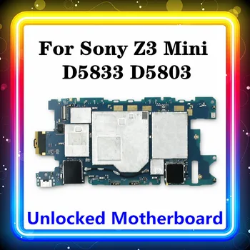 עבור Sony Xperia Z3 מיני D5803 D5833 לוח אם עם מלא צ ' יפס אנדרואיד המבחן המקורי נקי הוחלף לוח ראשי 16G