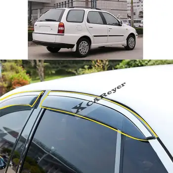 עבור פיאט השבוע 2004 רכב+ עיצוב גוף מדבקת פלסטיק בחלון זכוכית רוח מגן גשם/שמש השומר פתח חלקים