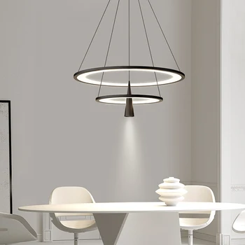 עיצוב חדר Led אמנות נברשת תליון מנורה תאורה נורדי יוקרה סיבוב יצירתי של מטבח קישוט עם אור הזרקורים האוכל המודרנית.