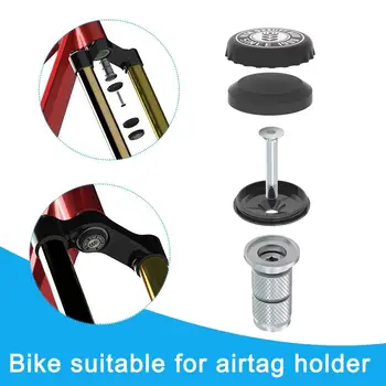 על Airtag אוויר תג אופניים אופני הרים מזלג קדמי תחת מעטפת אבזם צינור מכסה הסוגר הגנה על Airtag אופניים אביזרים
