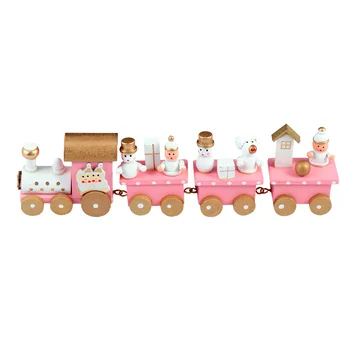 עץ הרכבת עיצוב שולחן חג בסגנון Miniture קישוט מים צעצועים מיניאטוריים